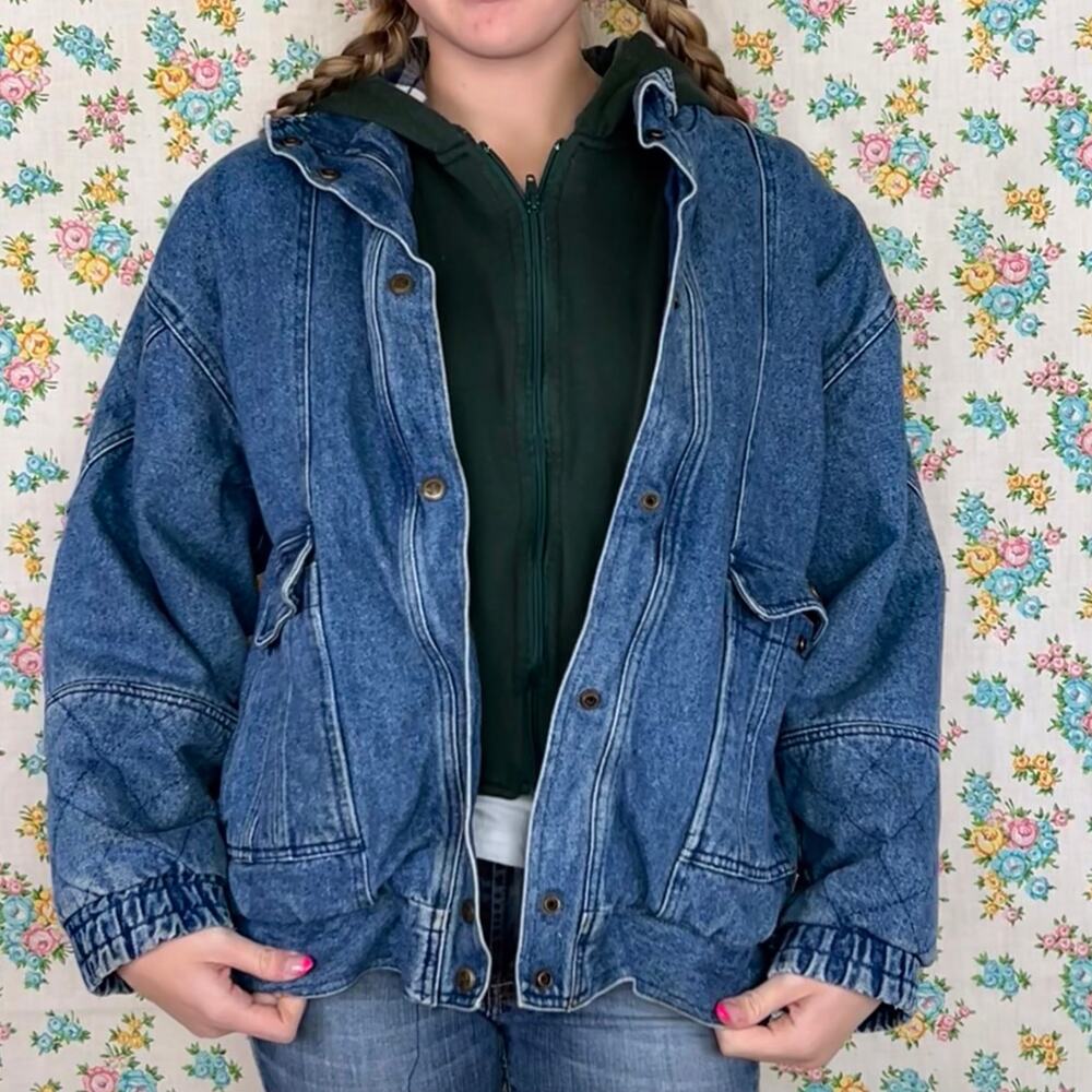International outerwear two layer denim jacket size medium